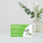 ペイ絵を描トグリーン絵を描 | Cartoon Contractor 名刺 (スタンド正面)