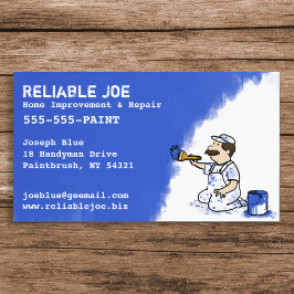 ペイ絵を描トス王室のブルー絵を描 |おもしろい契約者 名刺