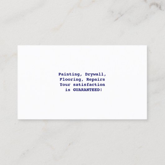 ペイ絵を描トス王室のブルー絵を描 |おもしろい契約者 名刺 (裏面)