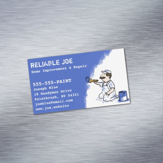 ペイ絵を描トブルー絵を描 |便利屋 マグネット名刺 (インサイチュ)