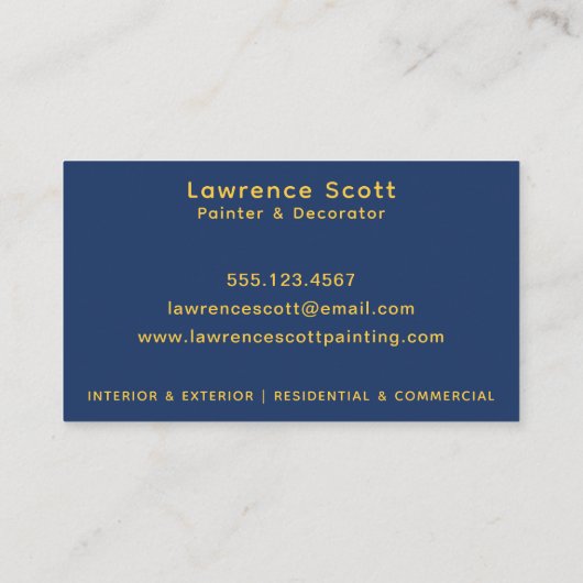 ペイ絵画ター社モダンカラフルシンプル 名刺 (裏面)