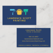 ペイ絵画ター社モダンカラフルシンプル 名刺 (正面/裏面)