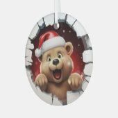 ペイ・ア・ブーのテディ・ベア・クリスマスオーナメント ガラスオーナメント (正面左)