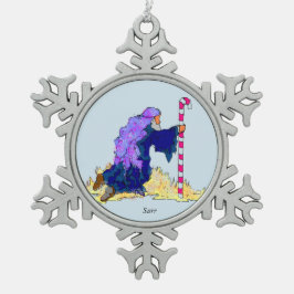 ペウタースノーフレークオーナメントザシェパード スノーフレークピューターオーナメント