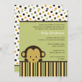 ペエカブーモンキー招待状 招待状 (正面/裏面)