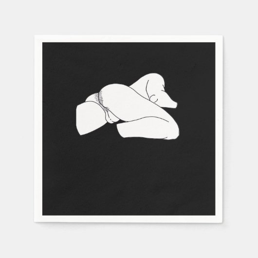 ペエカボークラシックおもしろいー スタンダードカクテルナプキン (正面)