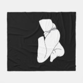 ペエカボークラシックおもしろいー フリースブランケット (正面(横))