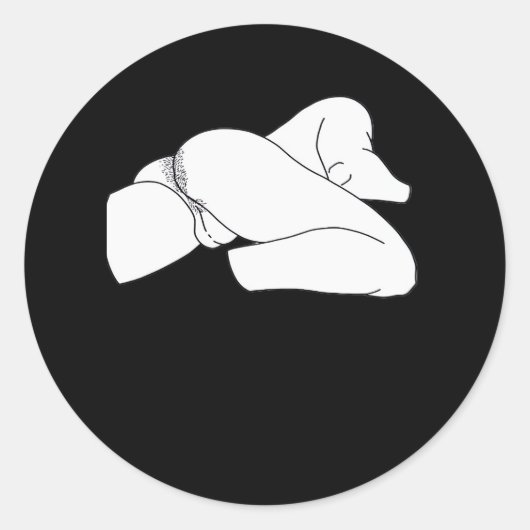 ペエカボークラシックおもしろいー ラウンドシール (正面)