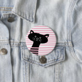 ペエカボー!かわいい黒猫の漫画ボタン 缶バッジ (インサイチュ)