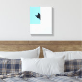 ペエカボー | キャットピーキングのまわりにコー絵を描ナー キャンバスプリント (インサイチュ (寝室))