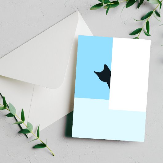 ペエカボー | キャットピーキングのまわりにコー絵を描ナー ポストカード