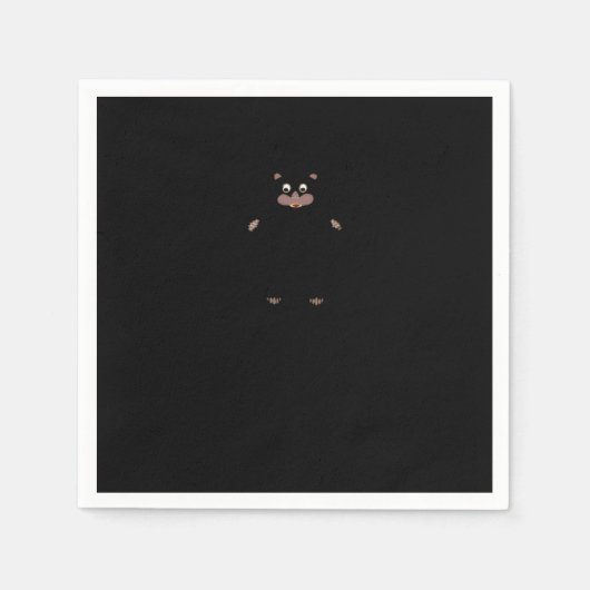 ペエカボ（白） スタンダードカクテルナプキン (正面)