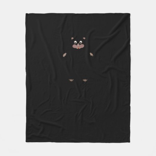 ペエカボ(白) フリースブランケット (正面)