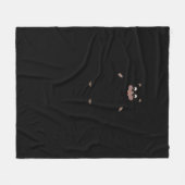 ペエカボ(白) フリースブランケット (正面(横))