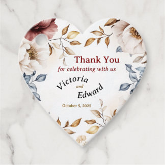 ペオニビクトリアンラックス結婚式の引き出物ラベル フェイバータグ