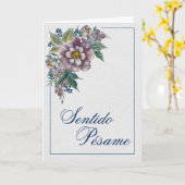 ペオニーの花束 - スペインの弔慰カード カード (黄色い花)