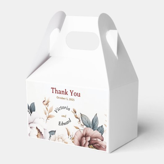 ペオニービクトリアンリュックス結婚式の引き出物ボックス フェイバーボックス (裏面サイド)