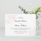 ペオニーピンクスケッチモダンクラシックスタイリッシュウェディング 招待状 (スタンド正面)