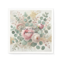 ペオニー ドラマ ライト カクテル ウェディング ペーパーナプキン