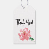 ペオニー 水彩 ピンクの花 ありがとう ギフトタグ (裏面)
