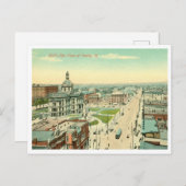 ペオリアイリノイヴィンテージバードズアイビュー ポストカード (正面/裏面)