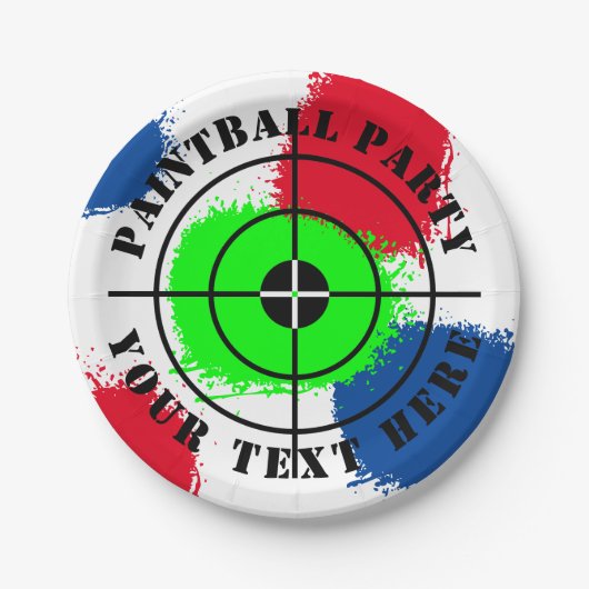 ペカスタムイントボール（ばちゃばちゃ）跳ねるの誕生会プレート ペーパープレート (正面)