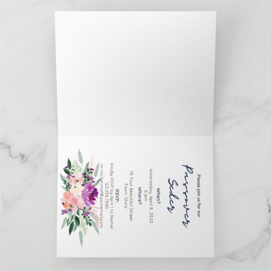 ペカスタムサッソーバーセダー招待状 カード (内部)