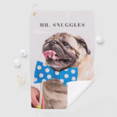 ペカスタムットネームタイポグラフィと写真 ゴルフタオル (インサイチュ)