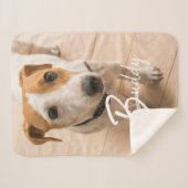 ペカスタムットネームタイポグラフィと写真 シェルパブランケット (正面(横))