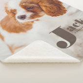 ペカスタムットネームタイポグラフィと写真 シェルパブランケット (3/4)