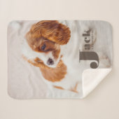 ペカスタムットネームタイポグラフィと写真 シェルパブランケット (正面(横))