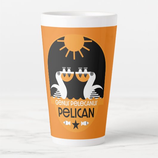 ペカノスバードアート属 カフェラテマグ (正面)