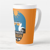 ペカノスバードアート属 カフェラテマグ (右アングル)