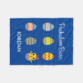 ペカブーバーンイースター |復活祭の卵 フリースブランケット (正面(横))