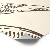 ペカンとのシームレスなパターン：ペカンナッツと葉 ポスター (角)