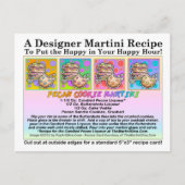 ペカンクッキーマルティーニレシピハガキ ポストカード (正面)