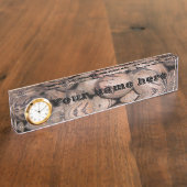 ペカンクロック名プレート デスクネームプレート (側面)