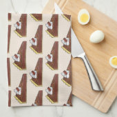 ペカンパイタートサザンフードスライスデザートグルメ キッチンタオル (四つ折り)