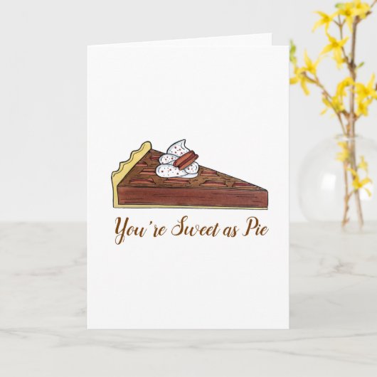 ペカンパイタートサザンフードデザートスイーツとしてパイ カード (黄色い花)