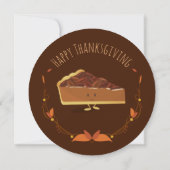 ペカンパイデザートフード感謝祭 招待状 (裏面)