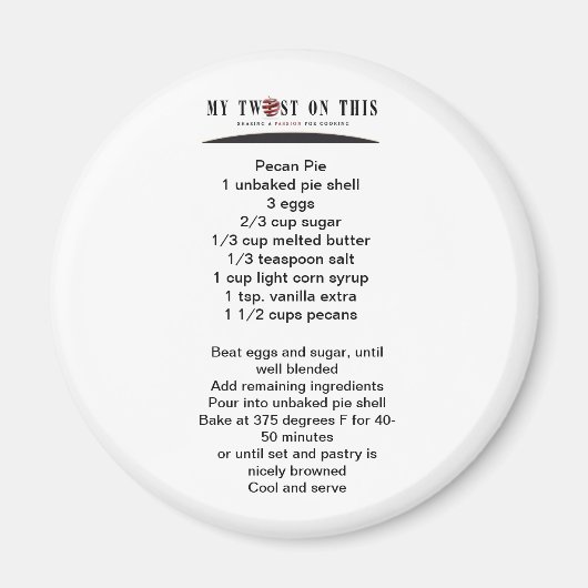 ペカンパイマグネット™ マグネット (正面)