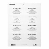 ペカン最高のパイレシピエバー ラベル (フルシート)