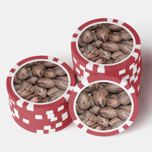 ペカン ポーカーチップ (積み重ね)