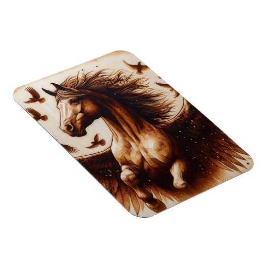 ペガウス・セピアと鳥 マグネット (右側)