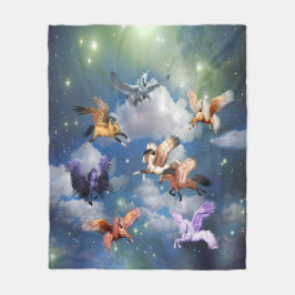 ペガカラフルソ飛んでいるスの馬の神話は実在 フリースブランケット