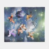 ペガカラフルソ飛んでいるスの馬の神話は実在 フリースブランケット (正面(横))