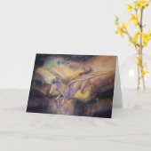 ペガサスと星雲 カード (黄色い花)
