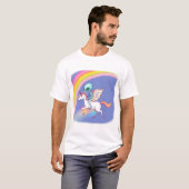 ペガサスにまたがるエイリアン Tシャツ (正面フル)