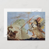 ペガサスに乗り、キメラを殺してベレロフォンが来た。 ポストカード (正面/裏面)