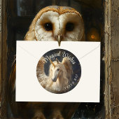 ペガサスの翼とユニコーンのホーンとスタリオン ラウンドシール